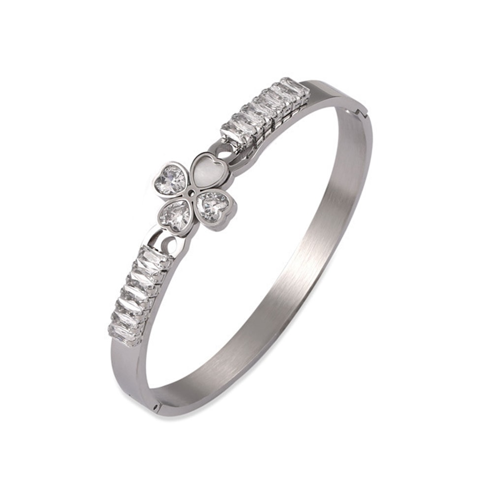Floral Crystal Bangle