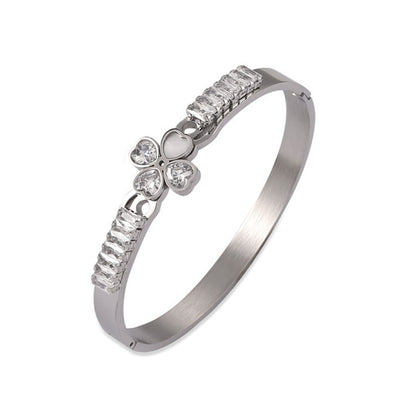 Floral Crystal Bangle