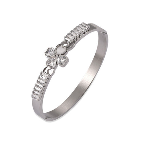 Floral Crystal Bangle
