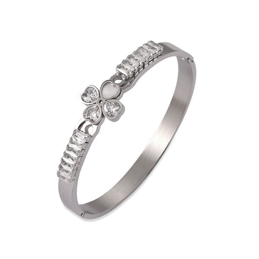 Floral Crystal Bangle