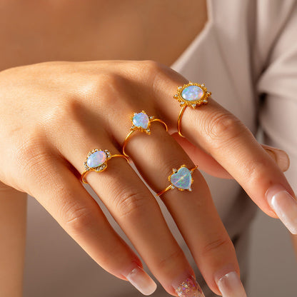 Opaline Charm Ring