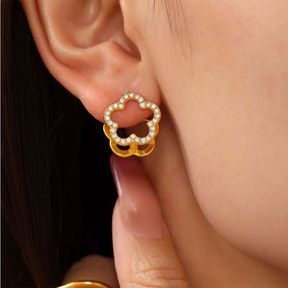 Floral Wheel Earrings