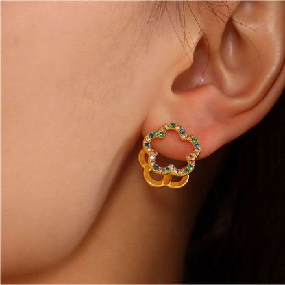 Floral Wheel Earrings