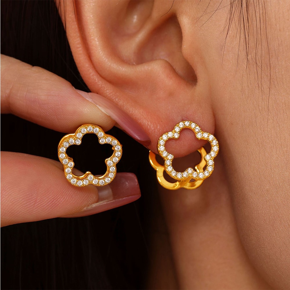 Floral Wheel Earrings