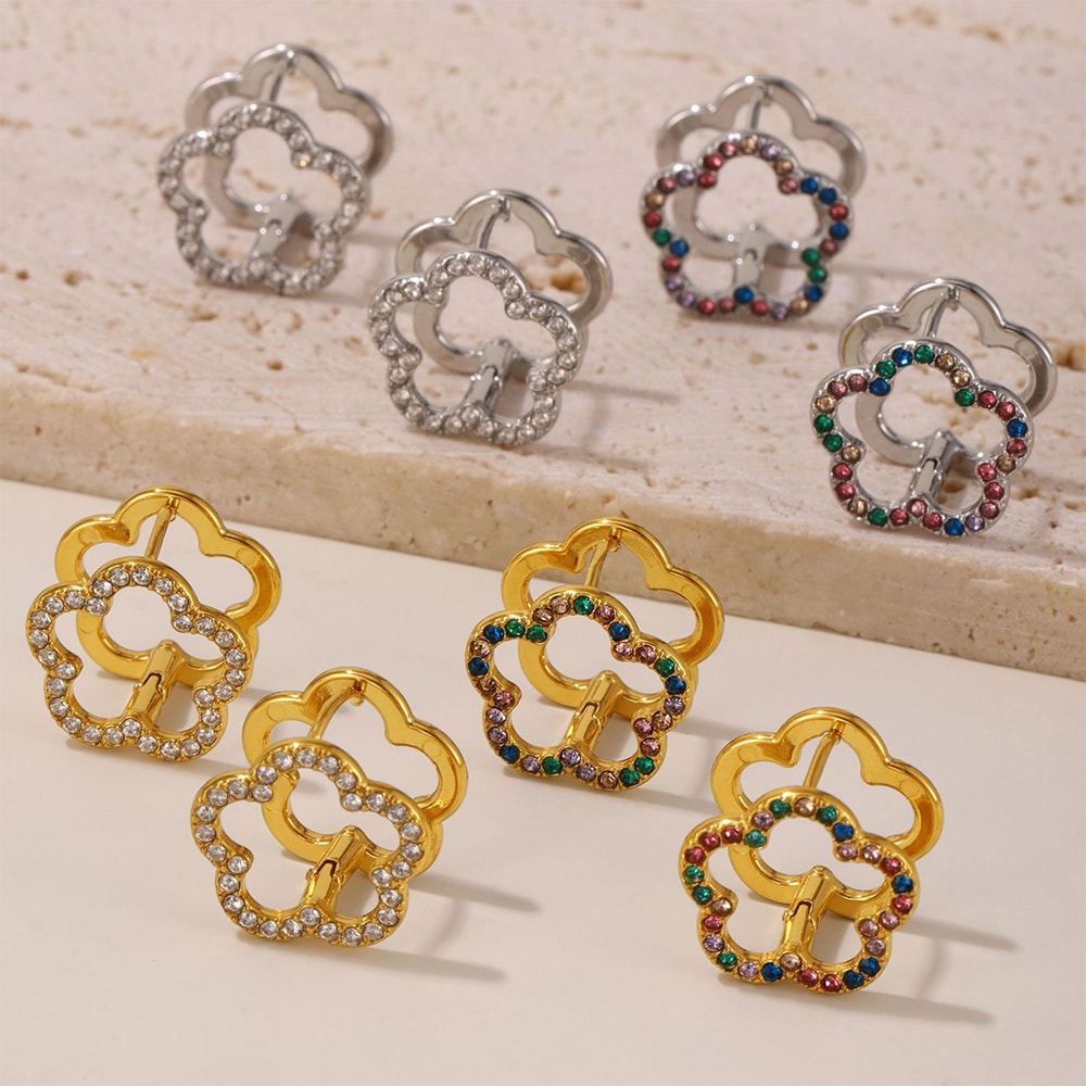 Floral Wheel Earrings