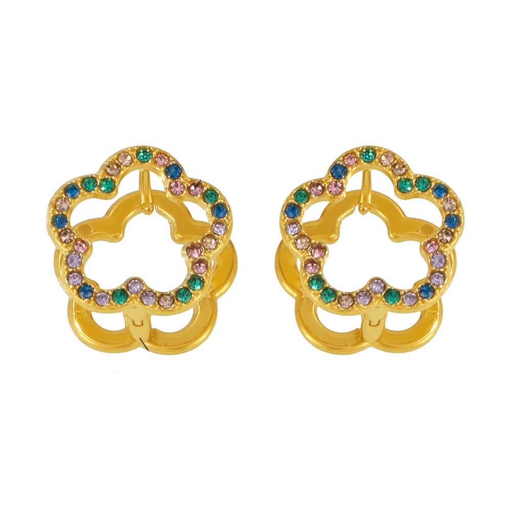 Floral Wheel Earrings