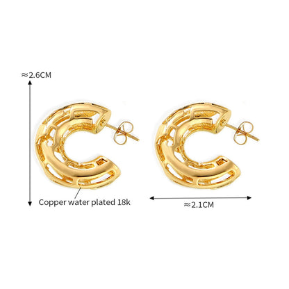 Cashew Lattice Earrings