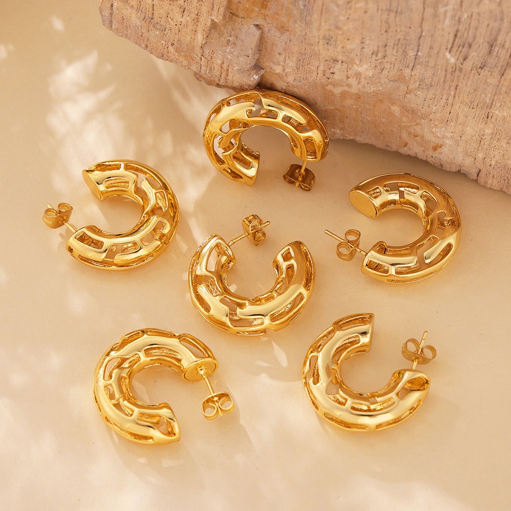 Cashew Lattice Earrings