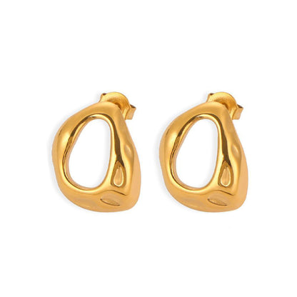 Organic Oval Earrings