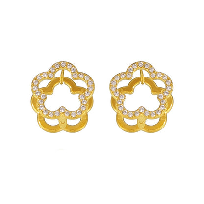 Floral Wheel Earrings